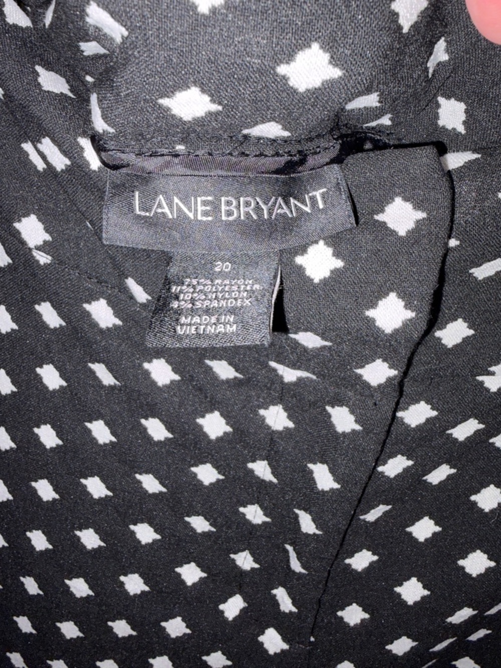 Black and White Polka Dot Stretch Pants - Picture 4 of 6